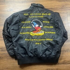 Vintage USS Inchon 1997 Cruise Military Jacket